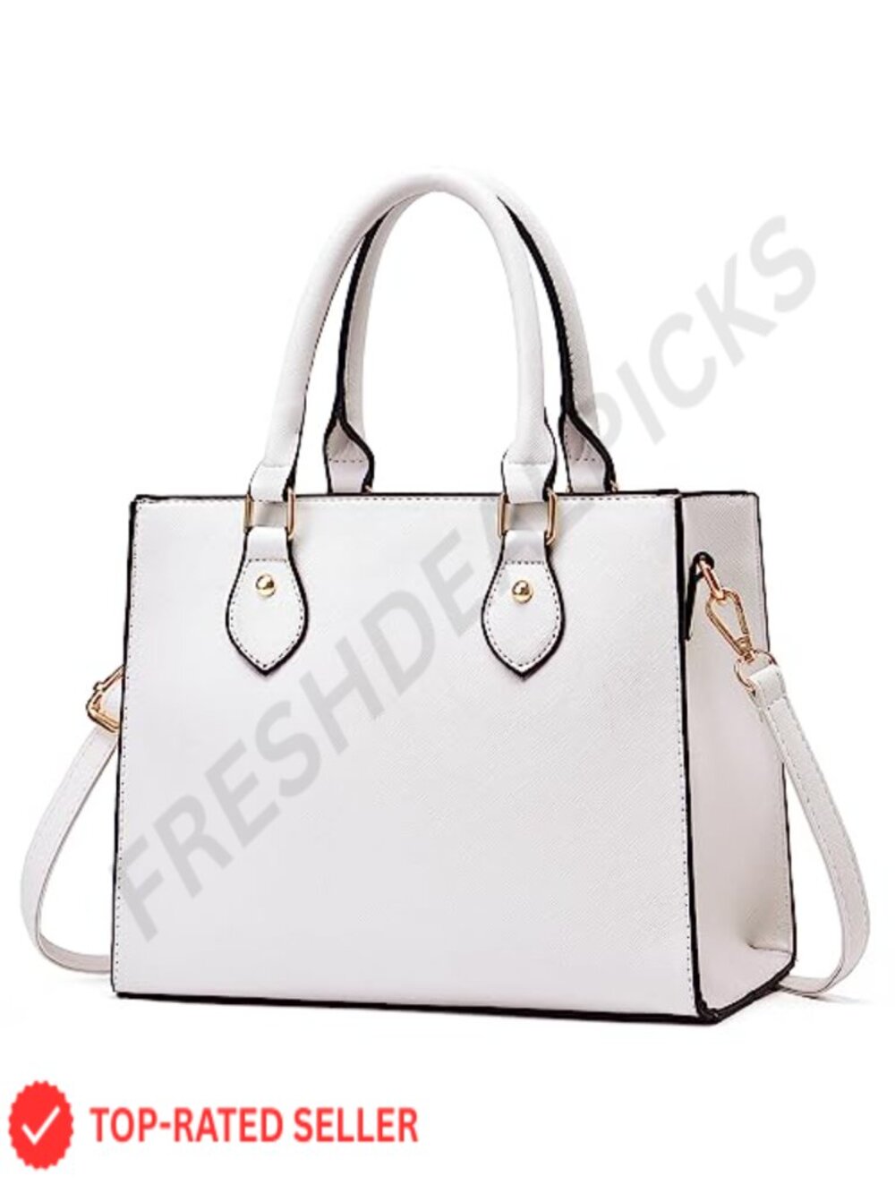 Women's PU Leather Satchel Handbag Crossbody Tote Shoulder Bag Multi-Pocket
